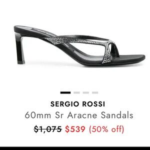 Sergio Rossi  Aracne Sandals Black NWT with out original box